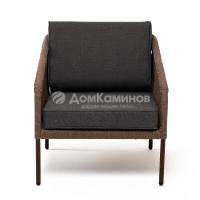 Кресло 4SIS Канны из роупа Цвет: коричневый RAL8016, коричневый, темно-серый