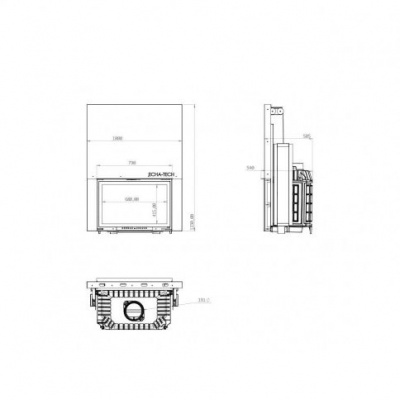 Каминная топка Echa Tech Font/800/G , гильотина