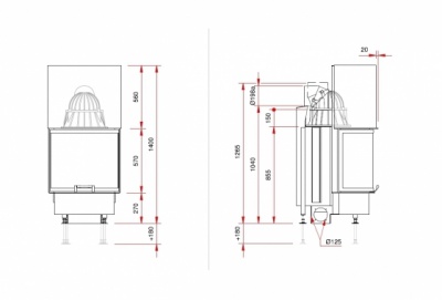 Каминная топка Schmid Ronda 6057 h
