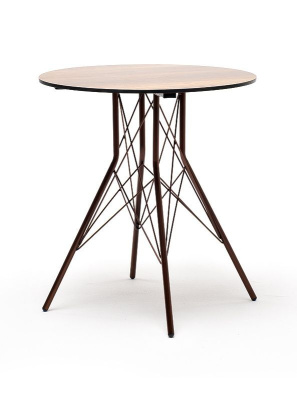 Интерьерный стол 4SIS Конте круглый 70 Цвет: дуб