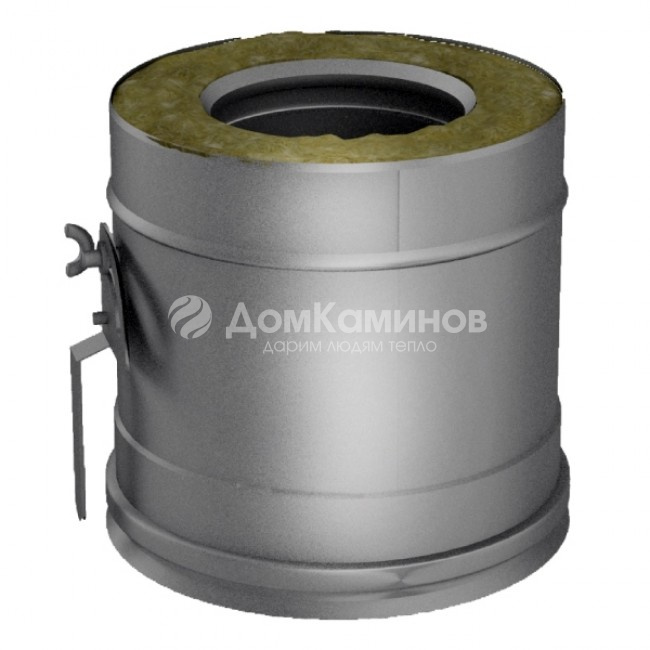 Шибер поворотный с механизмом фиксации Вулкан V50R D150/250, нерж 321/304