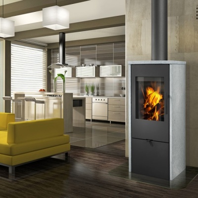 Печь-камин Romotop Alpera F 02 камень