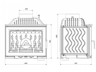 Каминная топка Kaw-Met W 17 Dekor 16kw Каминная топка Kaw-Met W 17 Dekor 16kw