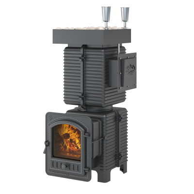 Печь для бани Эверест "Легкий пар Профи" под обкладку (чугунная закрытая каменка) диаметр дымохода: 120 мм Печь для бани Эверест "Легкий пар Профи" под обкладку (чугунная закрытая каменка) диаметр дымохода: 120 мм