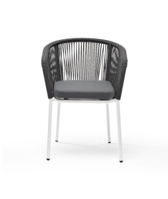 Стул из роупа 4SIS Марсель Цвет: белый шагрень, серый Стул из роупа 4SIS Марсель Цвет: белый шагрень, серый