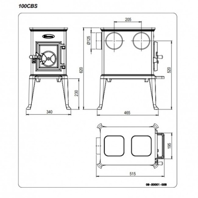 Печь-камин Dovre 100CBS Печь-камин Dovre 100CBS