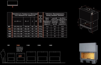 Каминная топка Totem HORIZON 1300
