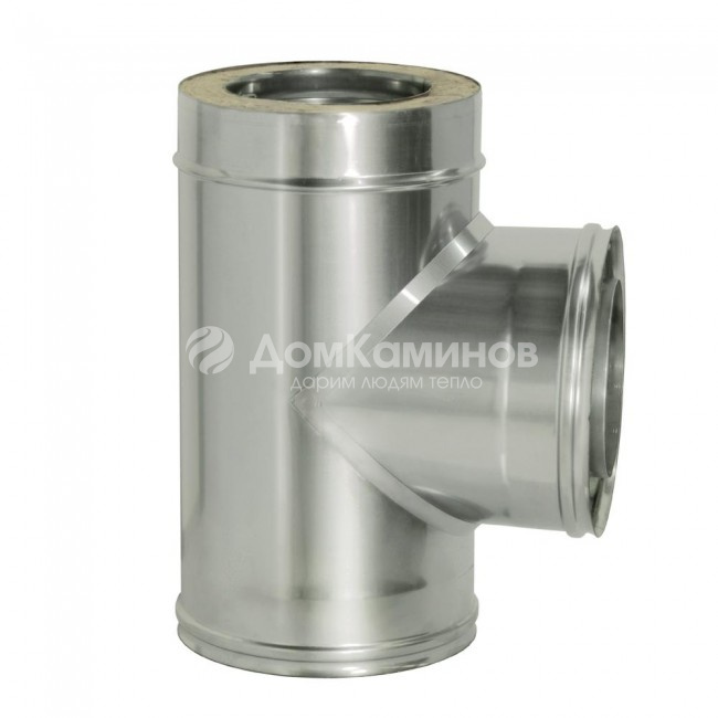 Тройник Дымок 0.8 мм, 90 с изоляцией, d=115 мм