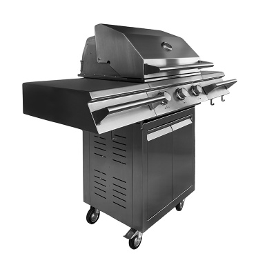 Газовый гриль B-Fire Kutuzov 3 (2 столика + тележка 60 см.), нерж. сталь