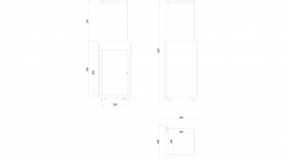 Нагреватель газовый PATIO MINI/G31/37MBAR/B - белое стекло, пульт