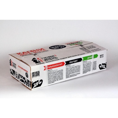 МИКС: талькохлорит+кварцит+дунит для каменок, коробка 30 кг