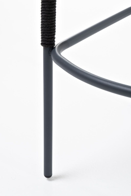 Стул барный 4SIS Марсель из роупа Цвет: серый муар, темно-серый Стул барный 4SIS Марсель из роупа Цвет: серый муар, темно-серый