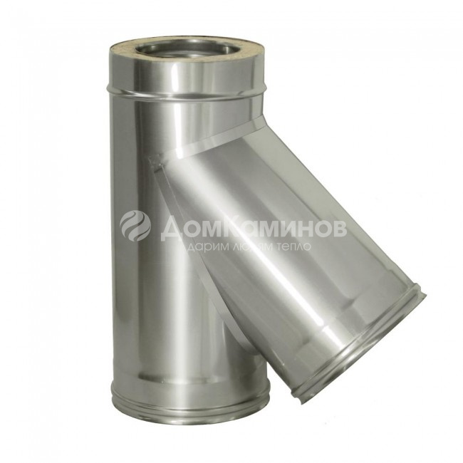 Тройник Дымок 0.5 мм, 45 с изоляцией, d=100 мм