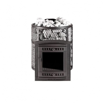 Банная печь Прометалл Атмосфера М сетка с коротким топливным каналом