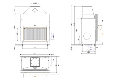 Каминная топка Brunner Urfeuer 50/88 Каминная топка Brunner Urfeuer 50/88