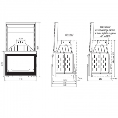 Каминная топка Seguin Europa 7 Evolution Black Line Каминная топка Seguin Europa 7 Evolution Black Line
