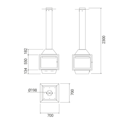 Камин Traforart Ariadna центральный 