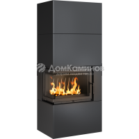 Каминокомплект SIMPLE Box черный/белый с топкой BS, левый угол