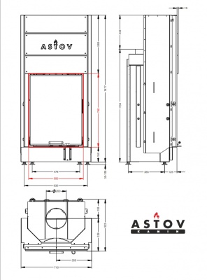 Каминная топка АСТОВ ПС 5574