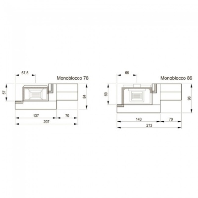 Каминная облицовка Palazzetti Rovigno, угловая