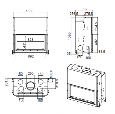 Каминная топка MCZ Forma 95