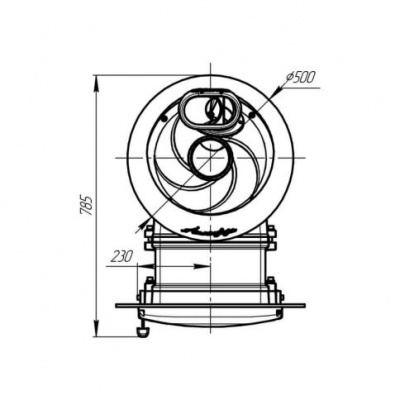 Банная печь Прометалл Атмосфера L в ламелях Окаменевшее дерево перенесенный рисунок