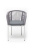Стул из роупа 4SIS Марсель, Каркас алюминий белый муар, роуп светло-серый, ткань светло-серая