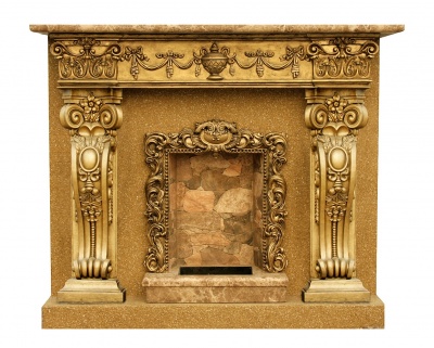Мраморный биокамин Барокко