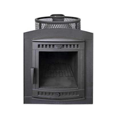 Печь для бани чугунная Атмосфера с комбинированной облицовкой