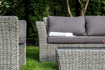 Диван 4SIS Капучино двухместный (гиацинт) Цвет: графит Диван 4SIS Капучино двухместный (гиацинт) Цвет: графит