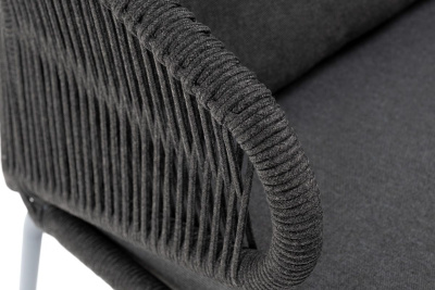 Диван 4SIS Милан 3-местный плетеный из роупа Цвет: темно-серый (RAL7024) муар, темно-серый Диван 4SIS Милан 3-местный плетеный из роупа Цвет: темно-серый (RAL7024) муар, темно-серый