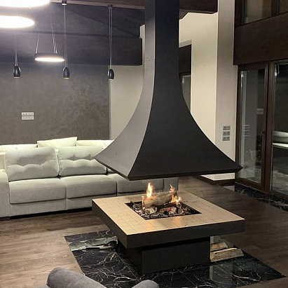 Островной камин Tube
