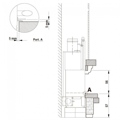 Каминная облицовка Palazzetti Courmayeur corner, под MBL 78 front Каминная облицовка Palazzetti Courmayeur corner, под MBL 78 front