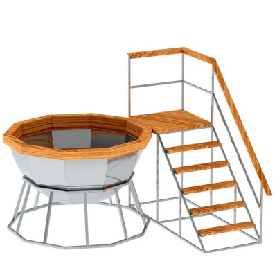 Банный чан 10 граней на подставке AISI 430