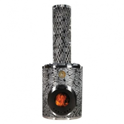 Дровяная печь для сауны IKI Maxi Plus со стеклянной дверцей