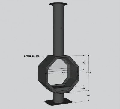 Центральный камин Fireline ALTIGEN