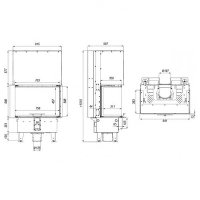 Топка Defro Home Intra SM C G, 10 кВт, 841/549/393мм, трехсторонний, гильотина Топка Defro Home Intra SM C G, 10 кВт, 841/549/393мм, трехсторонний, гильотина