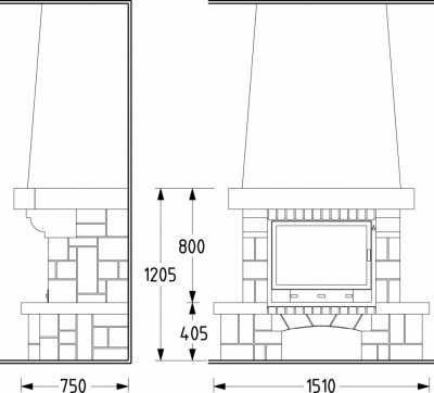 Каминная облицовка Supra Montavelle 67