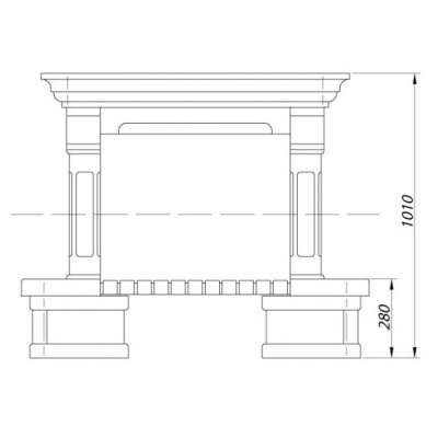 Каминная облицовка Supra-Russia CHARLESTON SR, с каменной балкой