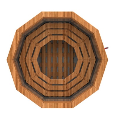 Банный чан 10 граней с обшивкой AISI 304 