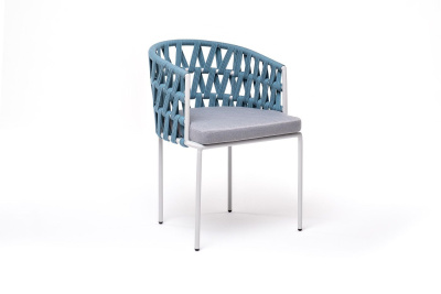 Стул 4SIS Диего из роупа Цвет: светло-серый шагрень, бирюзовый, светло-серый Стул 4SIS Диего из роупа Цвет: светло-серый шагрень, бирюзовый, светло-серый