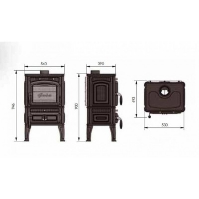Печь-камин Guca Lava Termo с теплообменником