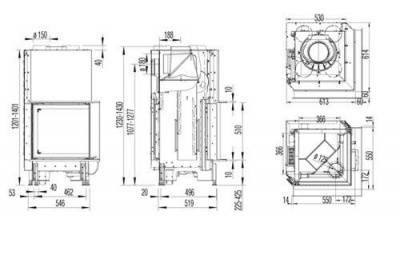 Каминная топка Austroflamm 55x55x51 S