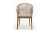 Стул из роупа 4SIS Лион, Основание дуб, роуп бежевый круглый, ткань бежевая 035 Стул из роупа 4SIS Лион, Основание дуб, роуп бежевый круглый, ткань бежевая 035
