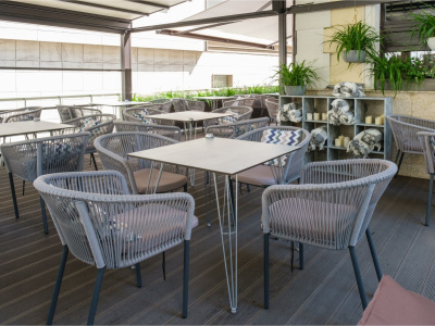 Стол обеденный 4SIS Руссо из HPL 90 Цвет: молочный