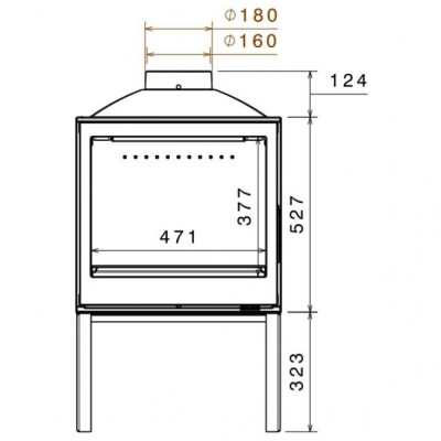 Отопительная печь Liseo Castiron LCI 5 GDF BG Stove, двусторонняя, черное стекло Отопительная печь Liseo Castiron LCI 5 GDF BG Stove, двусторонняя, черное стекло