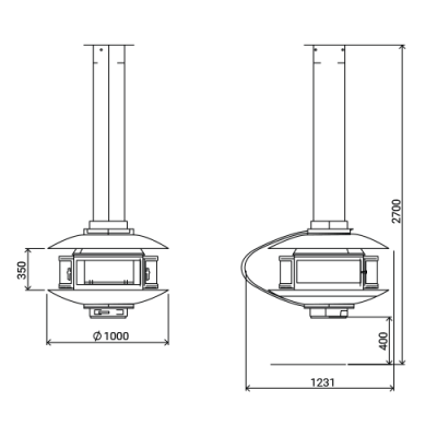 Камин Traforart Fancy art центральный 