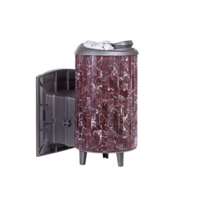 Банная печь Прометалл Атмосфера L в ламелях Россо Леванто