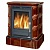 Печь-камин ABX MARINA LP, с чугунной топкой, с кафельным цоколем (коричневый)