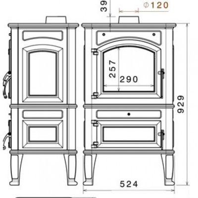 Отопительная печь Liseo Castiron LCI Canaria Отопительная печь Liseo Castiron LCI Canaria